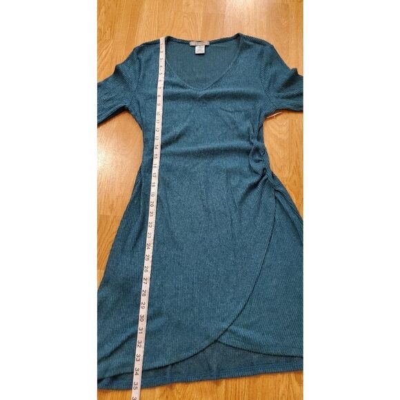 Good Luck Gem Side Wrap Solid Knit Dress sz Small - Picture 9 of 11